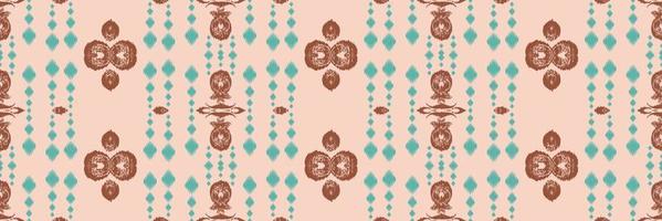 motivo textil batik ikat damasco patrón sin costuras diseño vectorial digital para imprimir saree kurti borneo borde de tela símbolos de pincel muestras diseñador vector