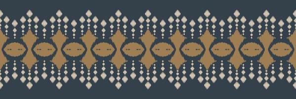 Ikat border tribal chevron Seamless Pattern. Ethnic Geometric Ikkat Batik Digital vector textile Design for Prints Fabric saree Mughal brush symbol Swaths texture Kurti Kurtis Kurtas