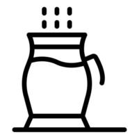 Traditional tea cup icon, outline style vector