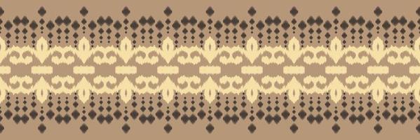 Ikat border tribal cross Seamless Pattern. Ethnic Geometric Ikkat Batik Digital vector textile Design for Prints Fabric saree Mughal brush symbol Swaths texture Kurti Kurtis Kurtas