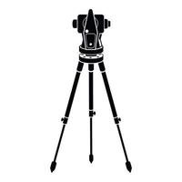 Theodolite icon, simple style vector