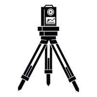 Surveyor instrument icon, simple style vector