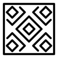 Ornament paving icon, outline style vector