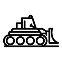 Business bulldozer icon, outline style vector