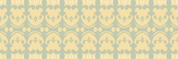 Ikat border tribal abstract Seamless Pattern. Ethnic Geometric Ikkat Batik Digital vector textile Design for Prints Fabric saree Mughal brush symbol Swaths texture Kurti Kurtis Kurtas