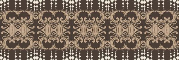 ikat borde tribal cruz de patrones sin fisuras. étnico geométrico batik ikkat vector digital diseño textil para estampados tela sari mogol cepillo símbolo franjas textura kurti kurtis kurtas