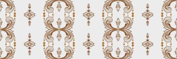 motivo textil batik ikat diamante patrón sin costuras diseño vectorial digital para imprimir saree kurti borde de tela símbolos de pincel de borde muestras de algodón vector