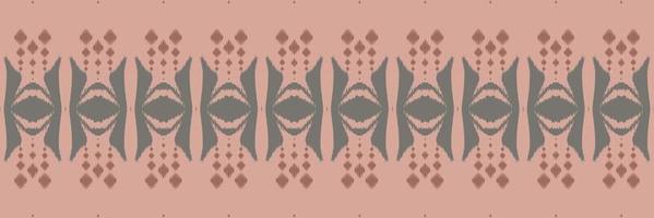 Ikat border tribal art Seamless Pattern. Ethnic Geometric Ikkat Batik Digital vector textile Design for Prints Fabric saree Mughal brush symbol Swaths texture Kurti Kurtis Kurtas