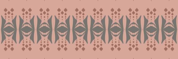 Ikat border tribal art Seamless Pattern. Ethnic Geometric Ikkat Batik Digital vector textile Design for Prints Fabric saree Mughal brush symbol Swaths texture Kurti Kurtis Kurtas