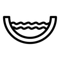 Full water gutter icon, outline style vector