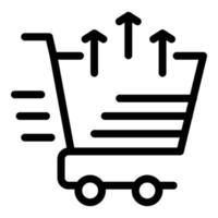 Payment shop cart icon, outline style vector