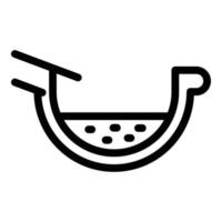 Storm gutter icon, outline style vector