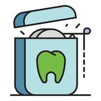 Medical floss icon color outline vector