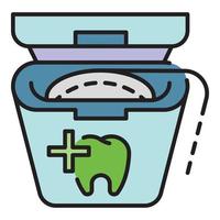 Floss box icon color outline vector