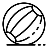 icono de pelota de playa, estilo de contorno vector