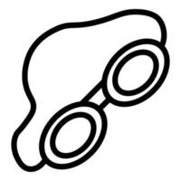 Swimming goggles icon, outline style vector