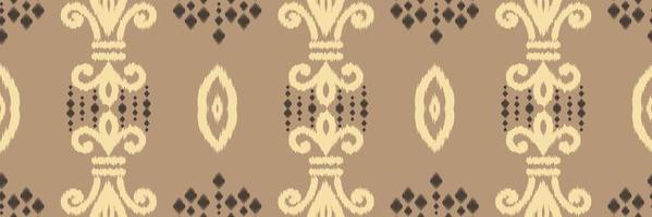 motivo africano ikat batik textil patrón sin costuras diseño vectorial digital para imprimir sari kurti borde de tela símbolos de pincel muestras diseñador vector