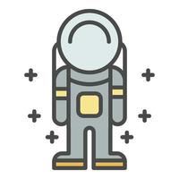 Space man icon color outline vector