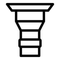 Drain gutter icon, outline style vector