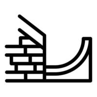 Pipe gutter icon, outline style vector