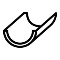 Roofing gutter icon, outline style vector