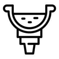 Rain gutter icon, outline style vector