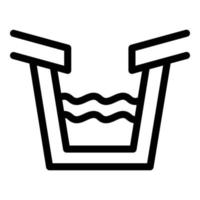 Trough gutter icon, outline style vector