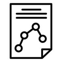 Point scheme report icon, outline style vector