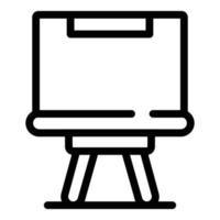 Board easel icon, outline style vector