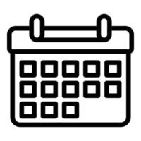 Calendar cruise icon, outline style vector