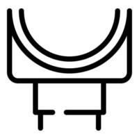 Pipeline gutter icon, outline style vector