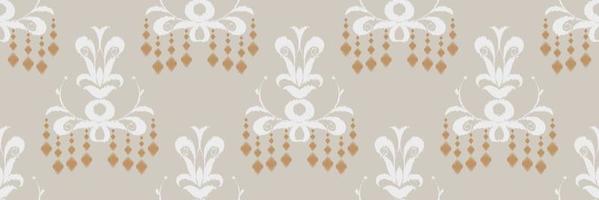 bordado escandinavo de damasco ikat, patrón sin costuras ikat, natividad étnica textil digital diseño asiático arte antiguo para estampados tela saree mughal franjas textura kurti kurtis kurtas vector