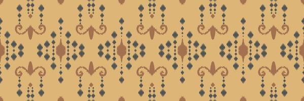 textil batik ikat damasco patrón sin costuras diseño vectorial digital para imprimir saree kurti borneo borde de tela símbolos de pincel muestras diseñador vector