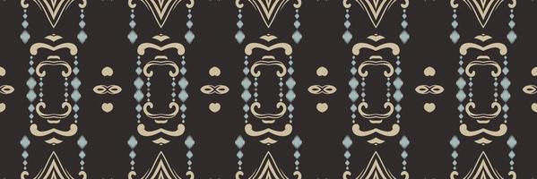 ikkat o ikat imprimir batik textil patrón sin costuras diseño de vector digital para imprimir saree kurti borneo borde de tela símbolos de pincel diseñador de muestras