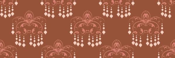 bordado escandinavo de damasco ikat, fondos tribales de patrones sin fisuras ikat, natividad étnica textil digital diseño asiático arte antiguo para estampados tela saree mughal franjas textura kurti kurtis vector