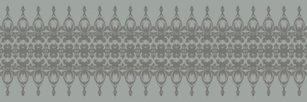 Batik Textile Ikkat or ikat frame seamless pattern digital vector design for Print saree Kurti Borneo Fabric border brush symbols swatches stylish
