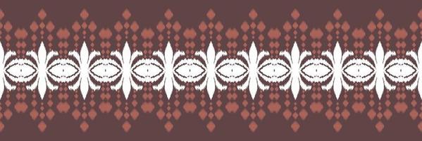 Ikat border tribal cross Seamless Pattern. Ethnic Geometric Batik Ikkat Digital vector textile Design for Prints Fabric saree Mughal brush symbol Swaths texture Kurti Kurtis Kurtas