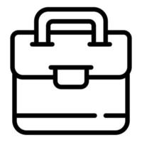Leather business bag icon, outline style vector