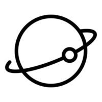 Planet moon gravity icon, outline style vector