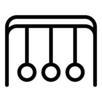 Newton cradle icon, outline style vector