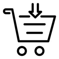 Download shop cart icon, outline style vector