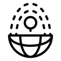 Space gravity power icon, outline style vector