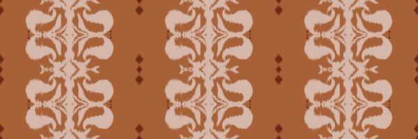 batik textil étnico ikat damasco patrón sin costuras diseño vectorial digital para imprimir saree kurti borneo borde de tela símbolos de pincel muestras diseñador vector