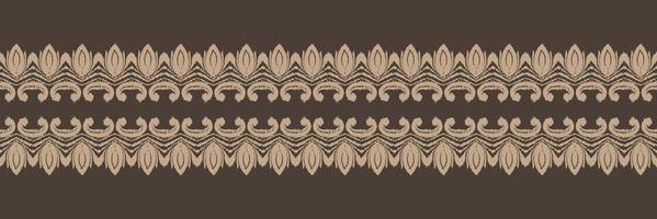 Batik Textile Ikkat or ikat triangle seamless pattern digital vector design for Print saree Kurti Borneo Fabric border brush symbols swatches cotton
