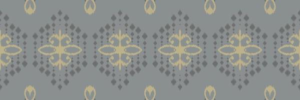 batik textil étnico ikat diamante patrón sin costuras diseño vectorial digital para imprimir saree kurti borneo borde de tela símbolos de pincel muestras de algodón vector