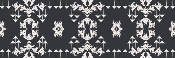 ikat triángulo batik textil de patrones sin fisuras diseño vectorial digital para imprimir saree kurti borneo borde de tela símbolos de pincel muestras ropa de fiesta vector