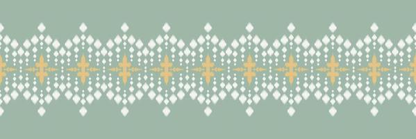 Ikat border tribal Aztec Seamless Pattern. Ethnic Geometric Ikkat Batik Digital vector textile Design for Prints Fabric saree Mughal brush symbol Swaths texture Kurti Kurtis Kurtas