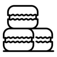 French macaroons icon, outline style vector