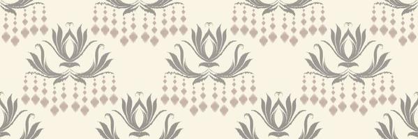 ikat damasco bordado escandinavo, ikat patrón sin costuras tribal abstracto, estilo antiguo textil digital diseño asiático arte antiguo para estampados tela saree mughal franjas textura kurti kurtis kurtas vector