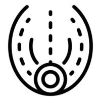 Falling gravity icon, outline style vector